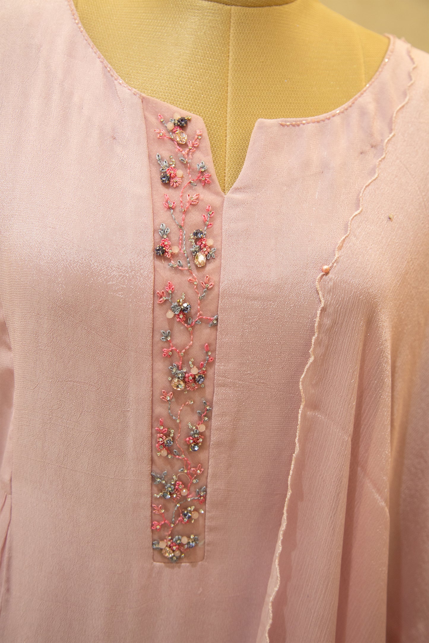 Crape Georgette Semi- Stitched Salwar Set