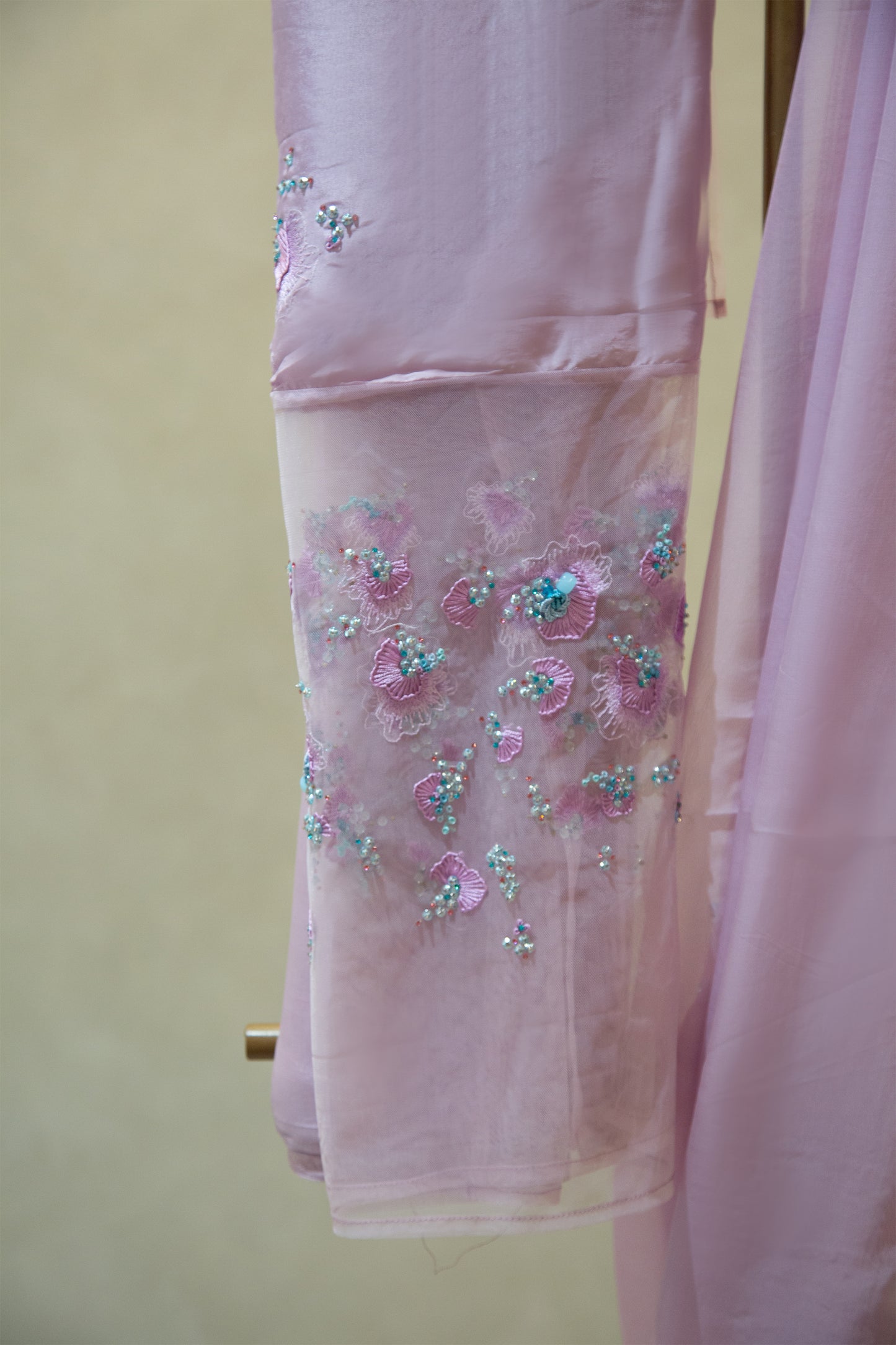 Lavender Soft Organza Saree