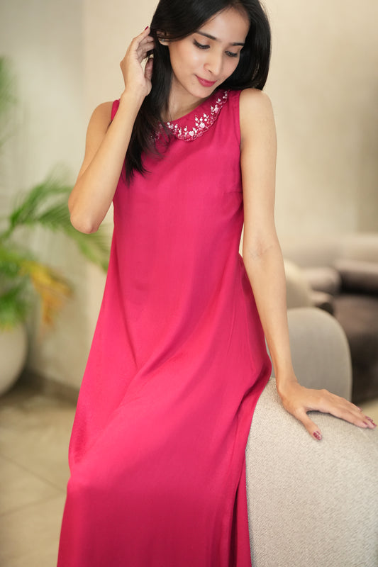 Raspberry Red Frock (sleeveless)