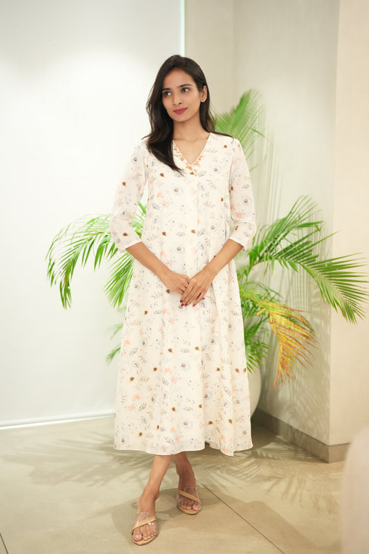 Linen Printed Frock