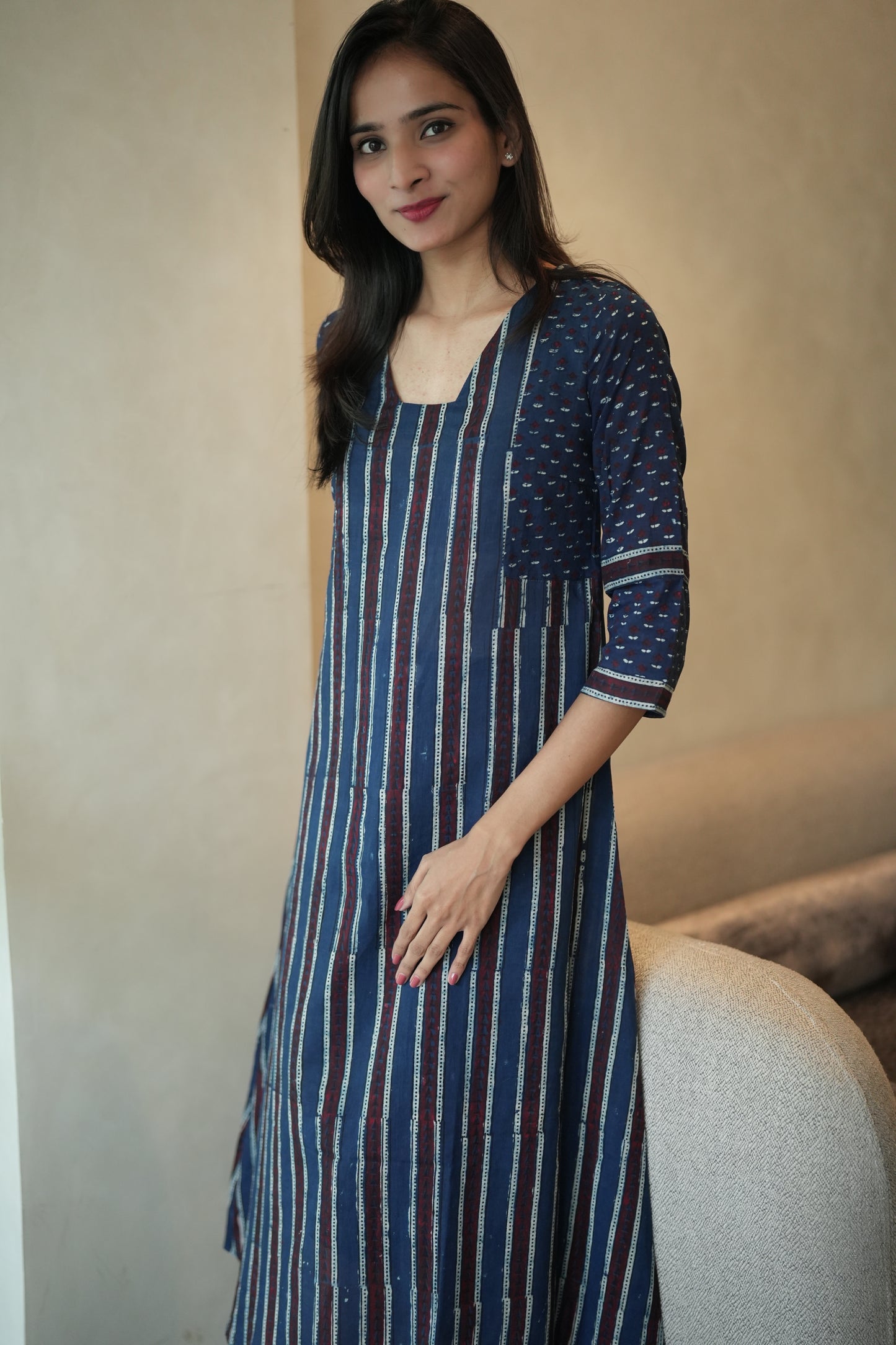 Ajrakh Mul Cotton Kurta