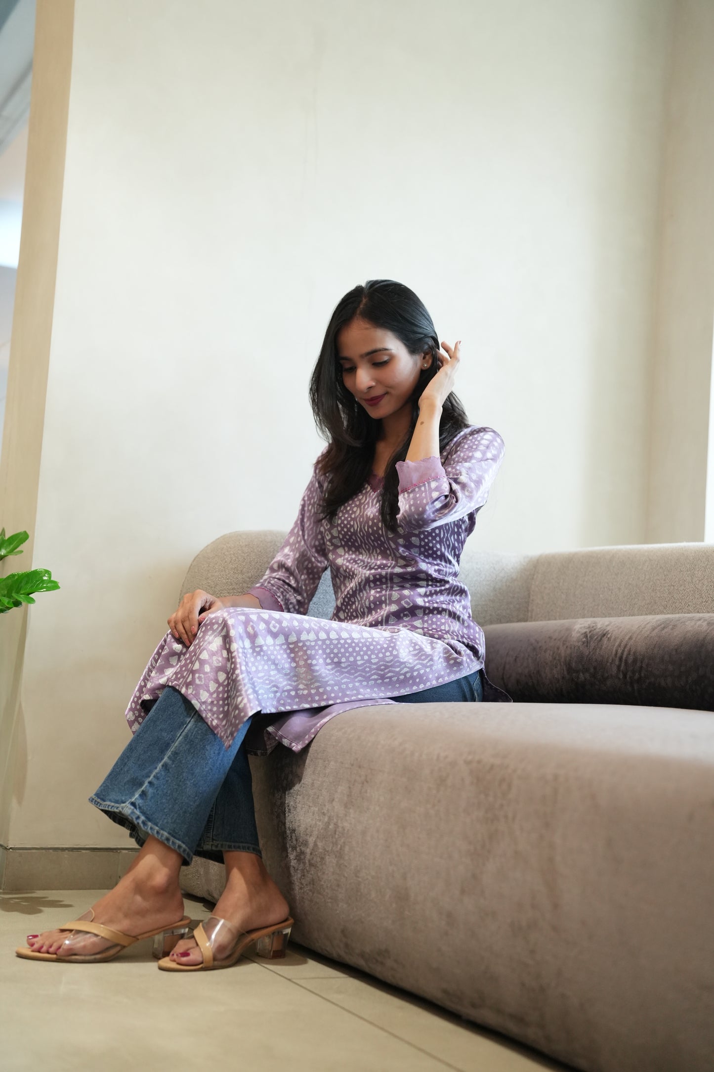 Scallop border kurta