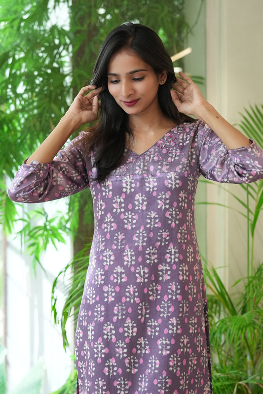 Overlap yoke kurta