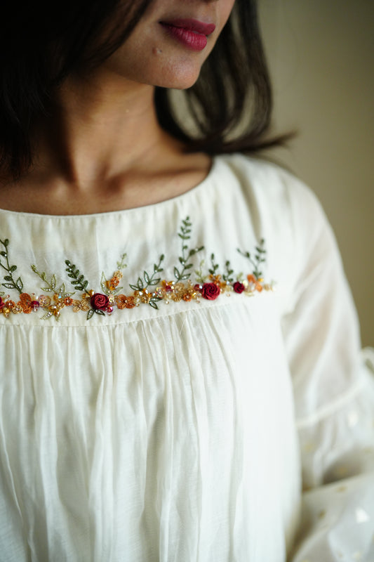 chanderi frock