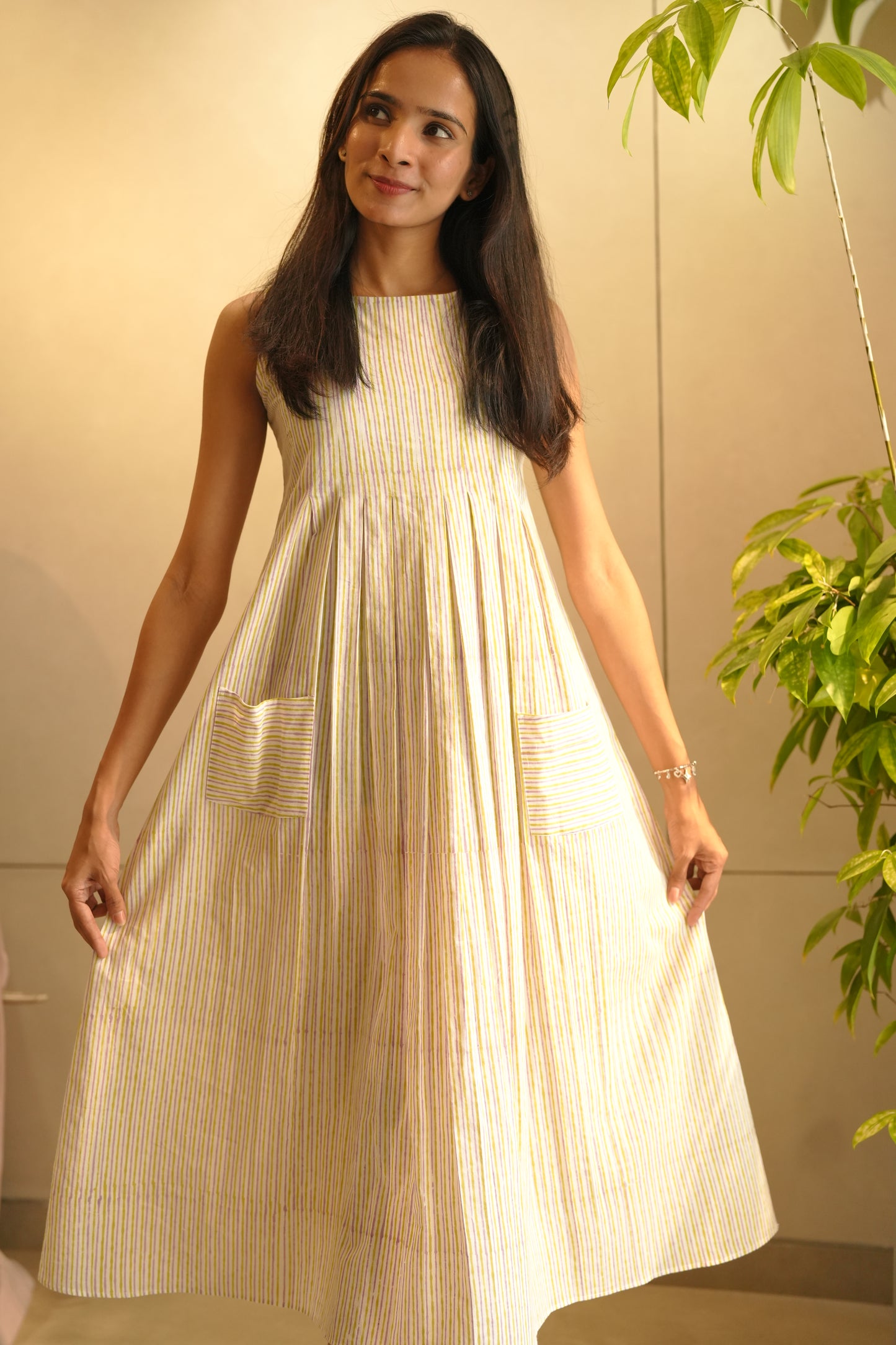 Multi colour striped frock
