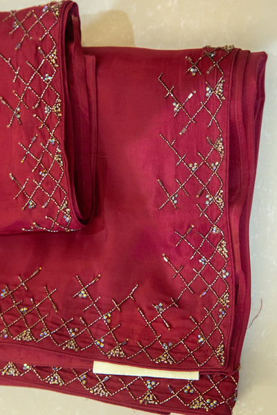 Hand Embroidered Uppada Silk Saree