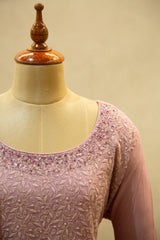 Georgette Embroidery Semi Stitched Salwar Set