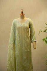 Mull Fancy Semi Stitched Salwar Set