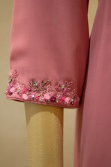 Pink Georgette Semi Stitched Salwar Set