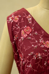 Wrinkle Rayon Semi Stitched Salwar Set