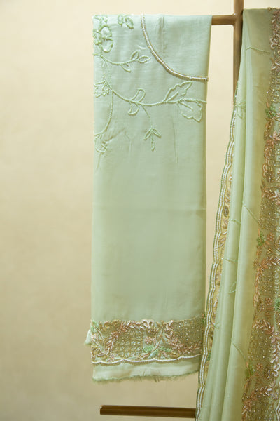 Soft Organza Hand Embroidered Saree