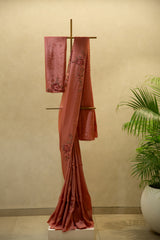 Uppada Silk Hand Embroidered Saree