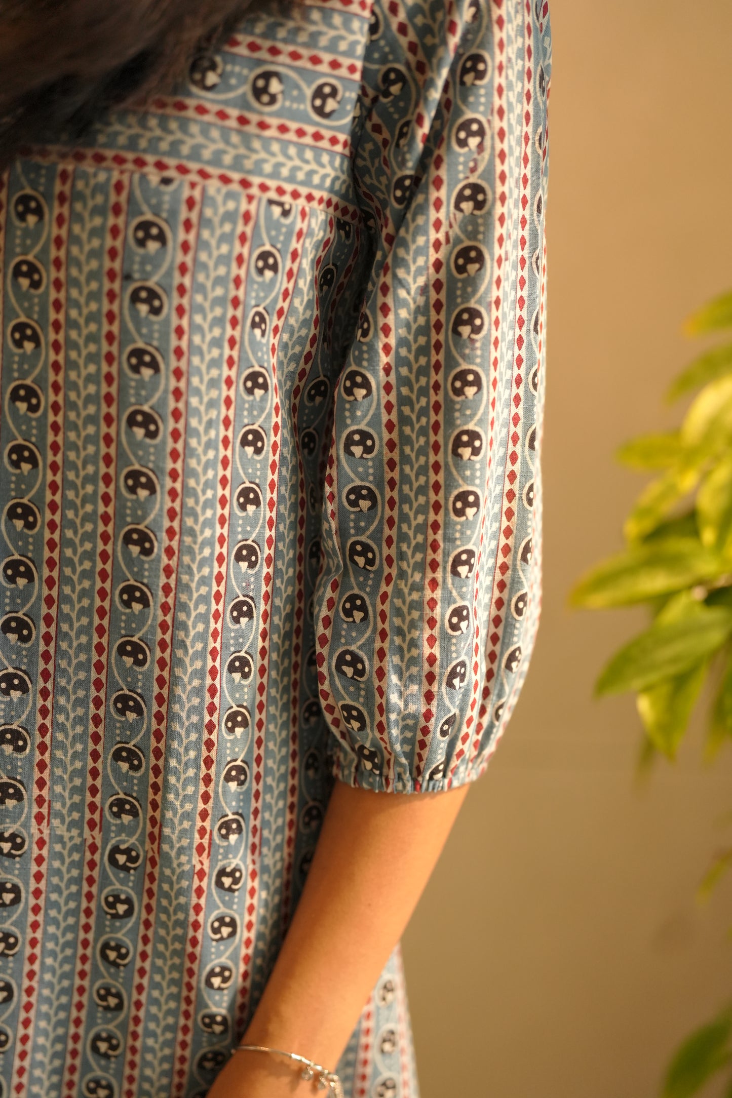 Blue Ajrakh Frock
