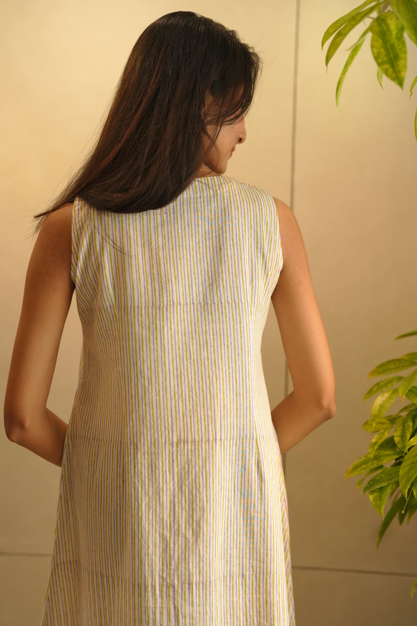 Multi colour striped frock