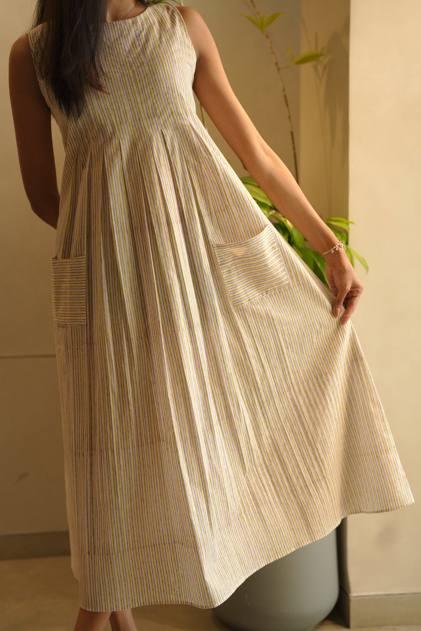Multi colour striped frock