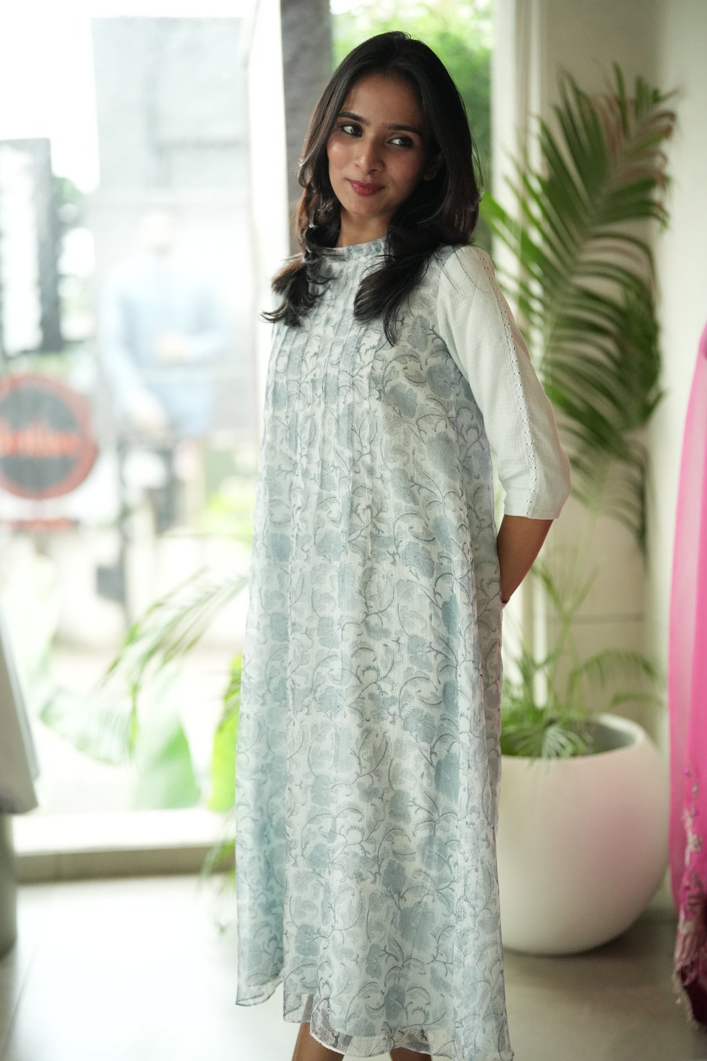 Baby blue Kota Kurta