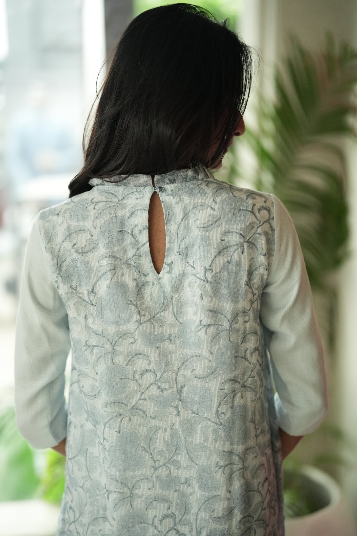 Baby blue Kota Kurta