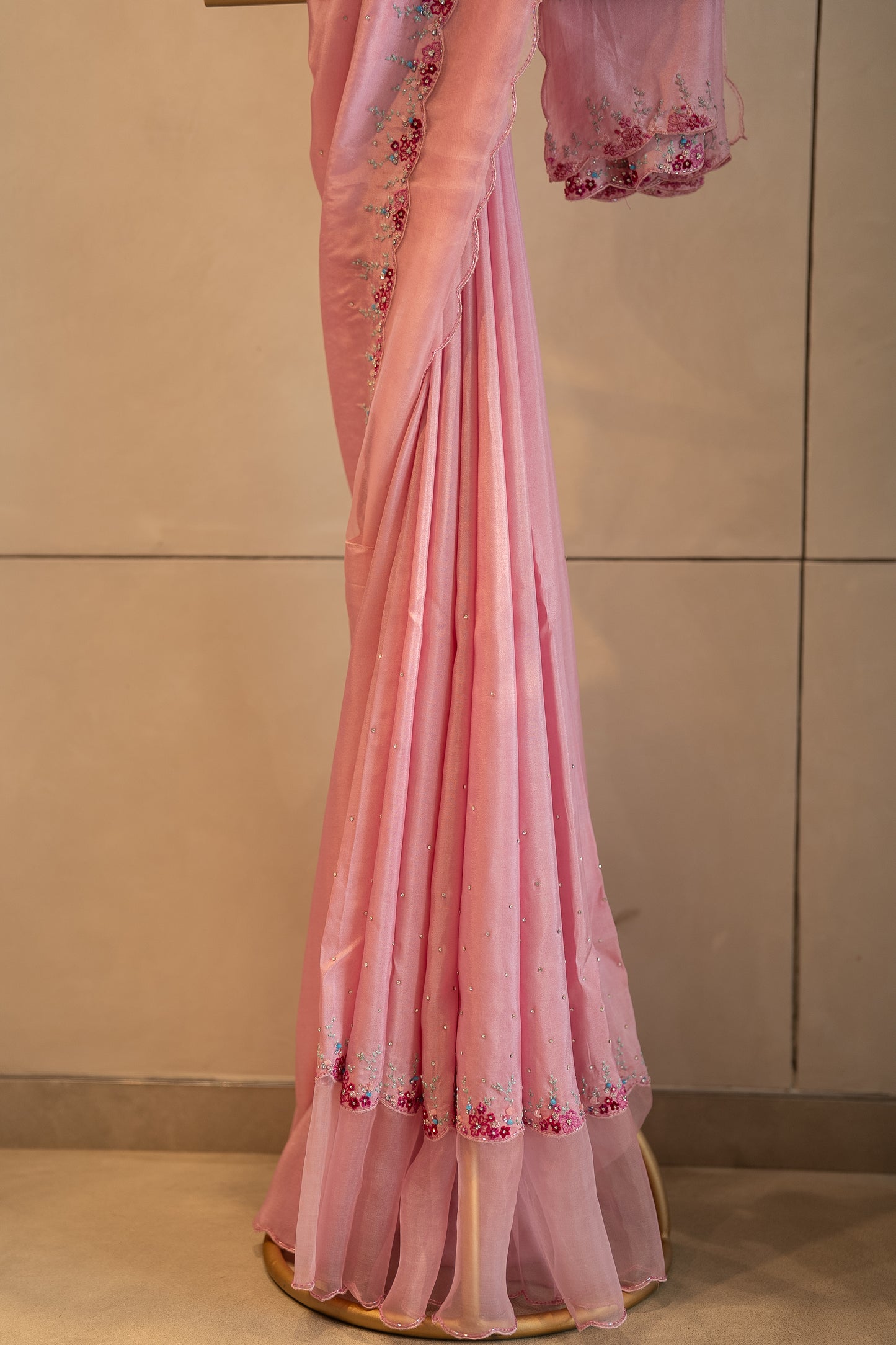 Pink Upada silk saree
