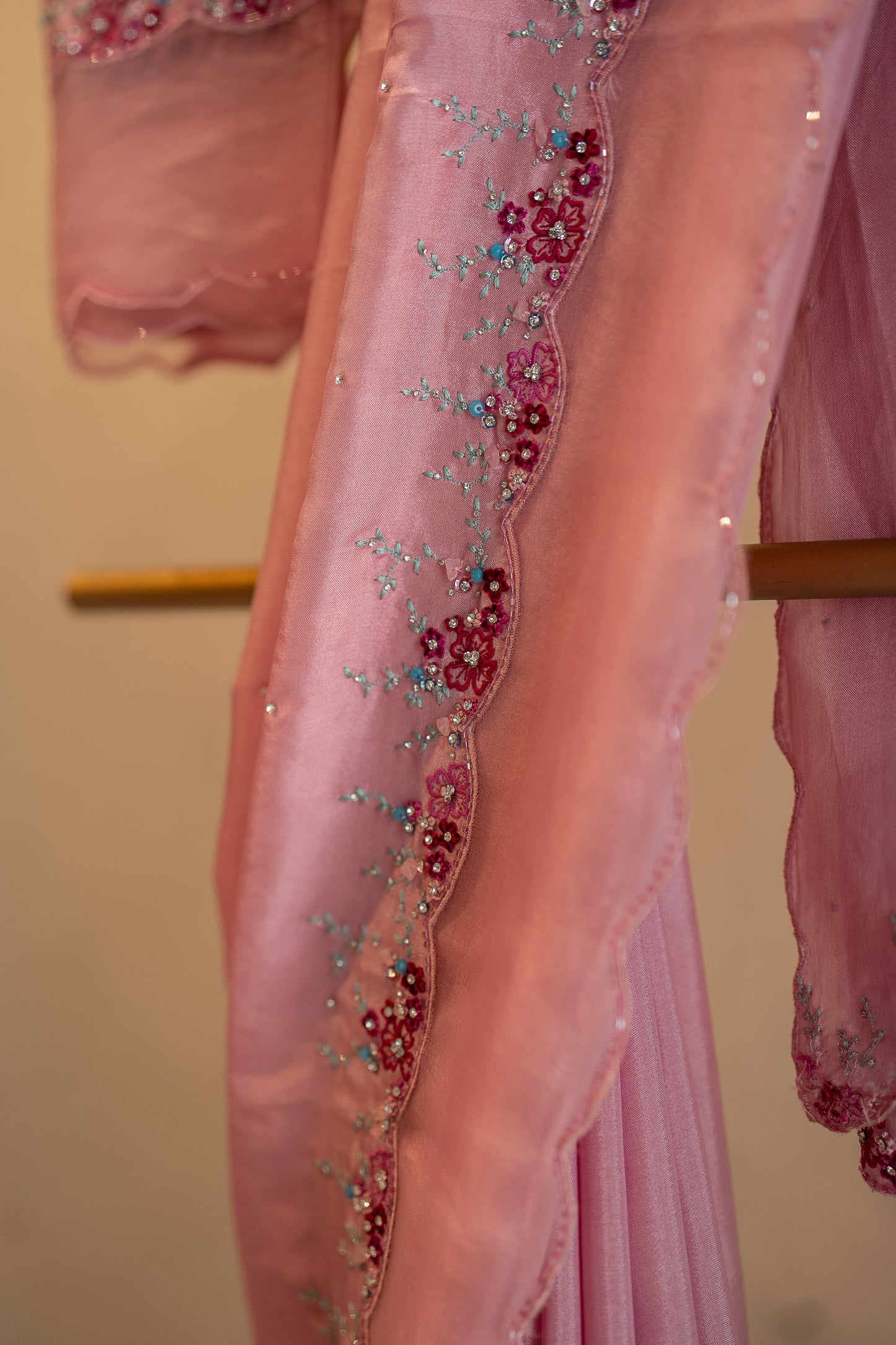 Pink Upada silk saree