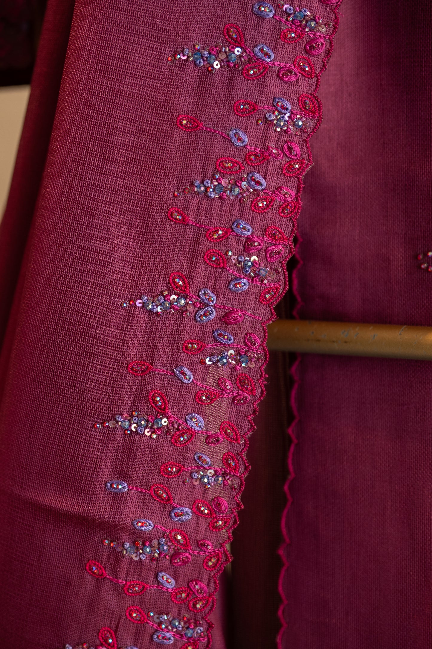 Purple Crispy georgette saree