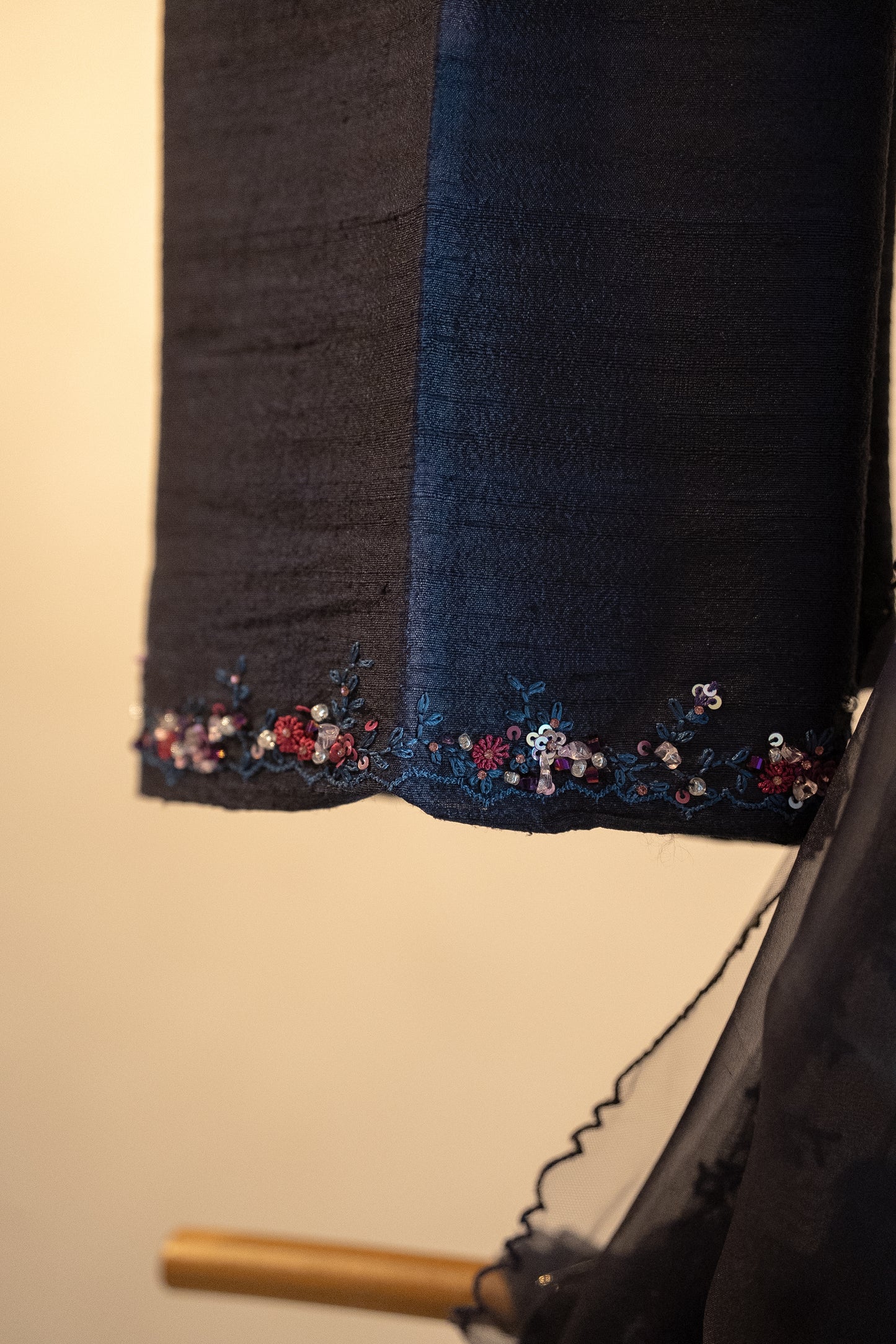 Deep Blue pure organza saree