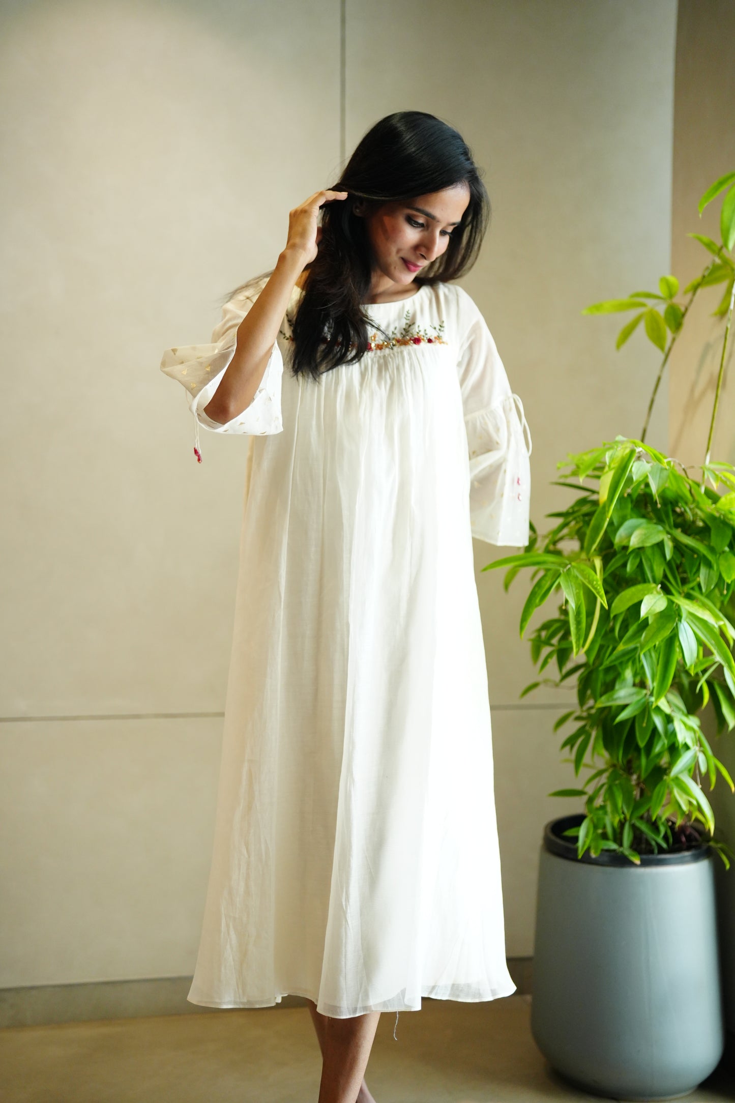 chanderi frock