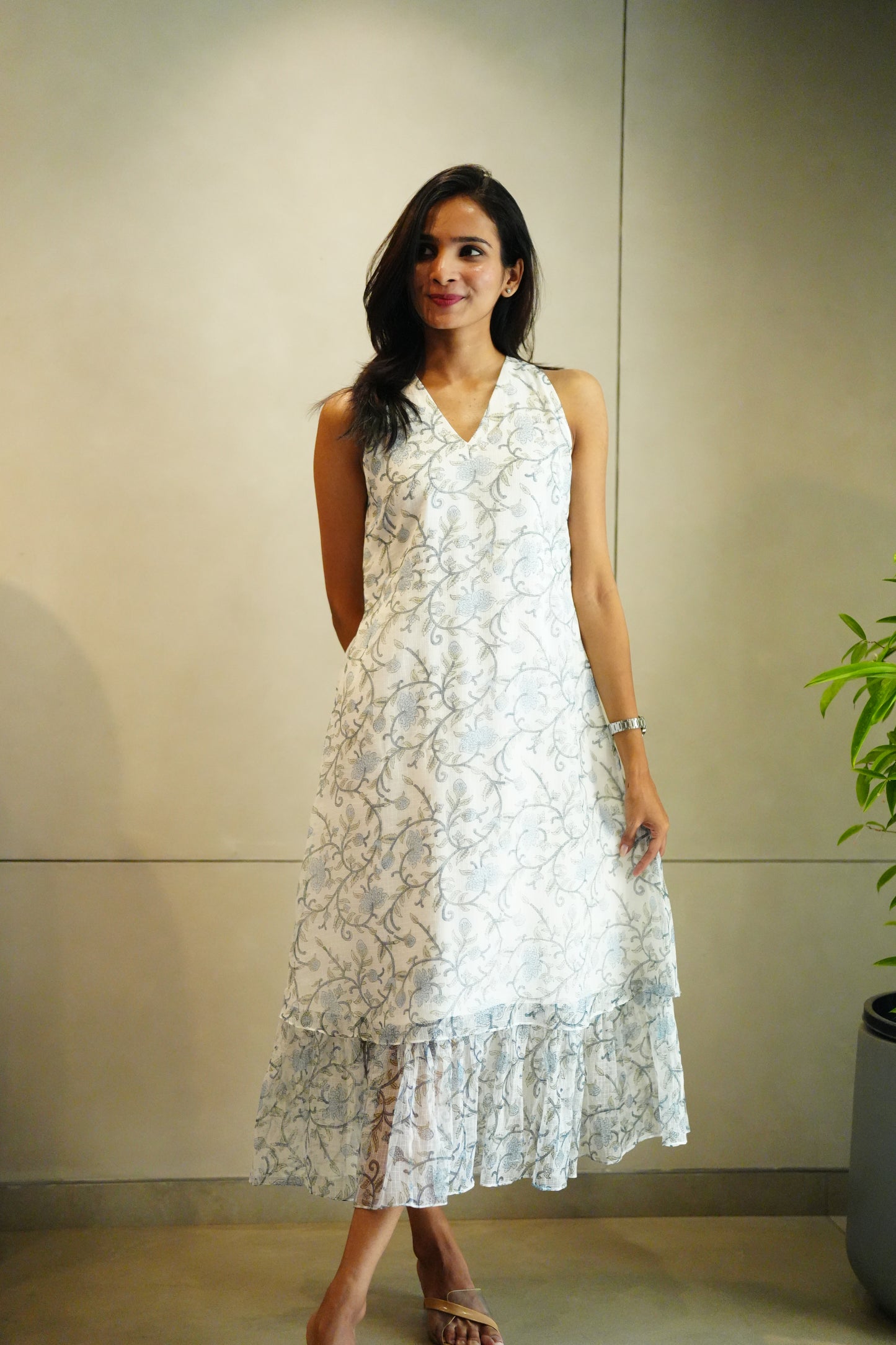 kotta printed layered frock