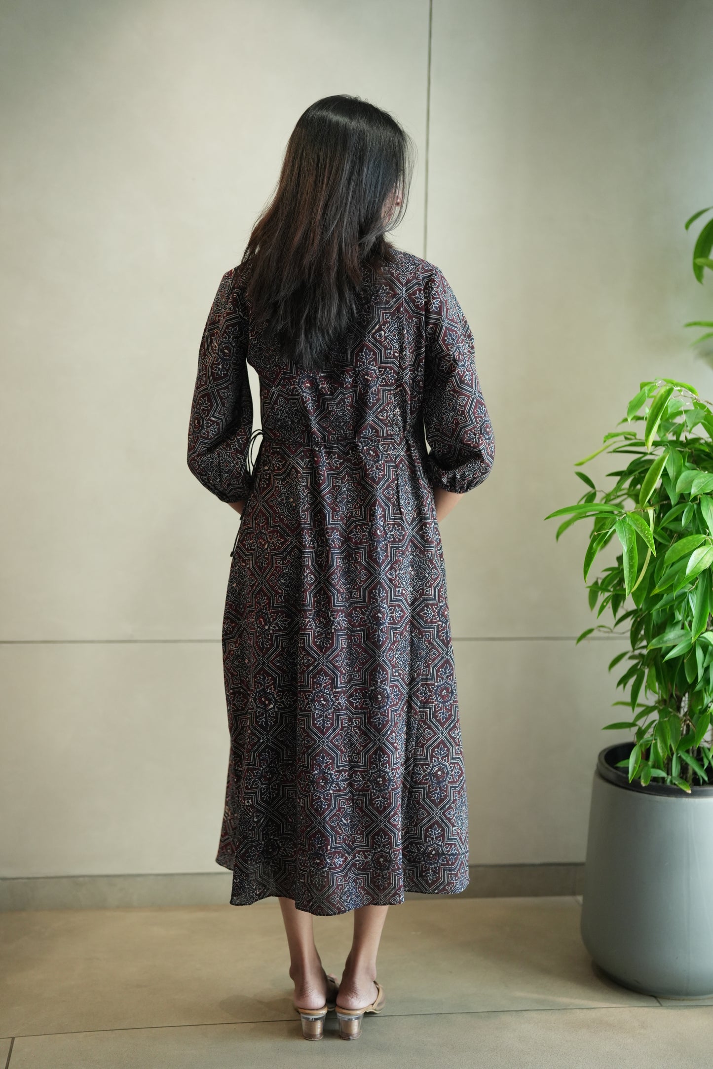 Ajrakh Wrap Dress