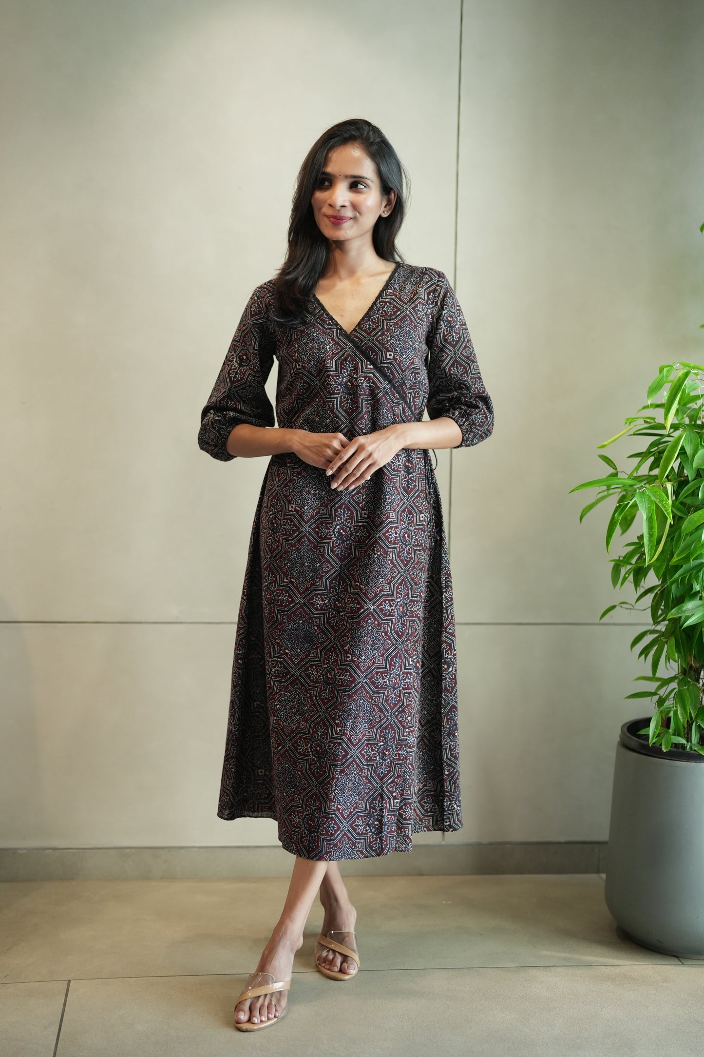 Ajrakh Wrap Dress