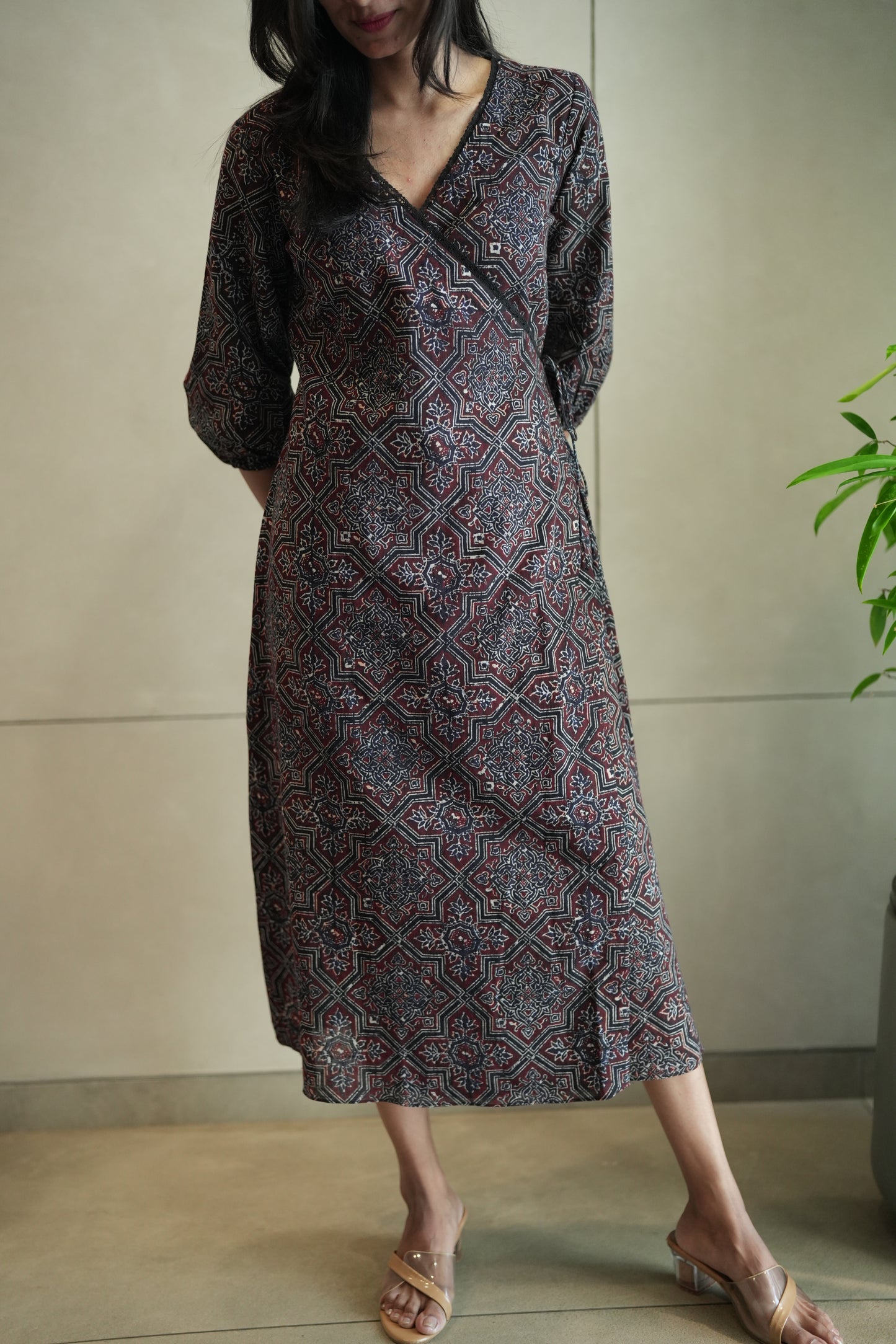 Ajrakh Wrap Dress