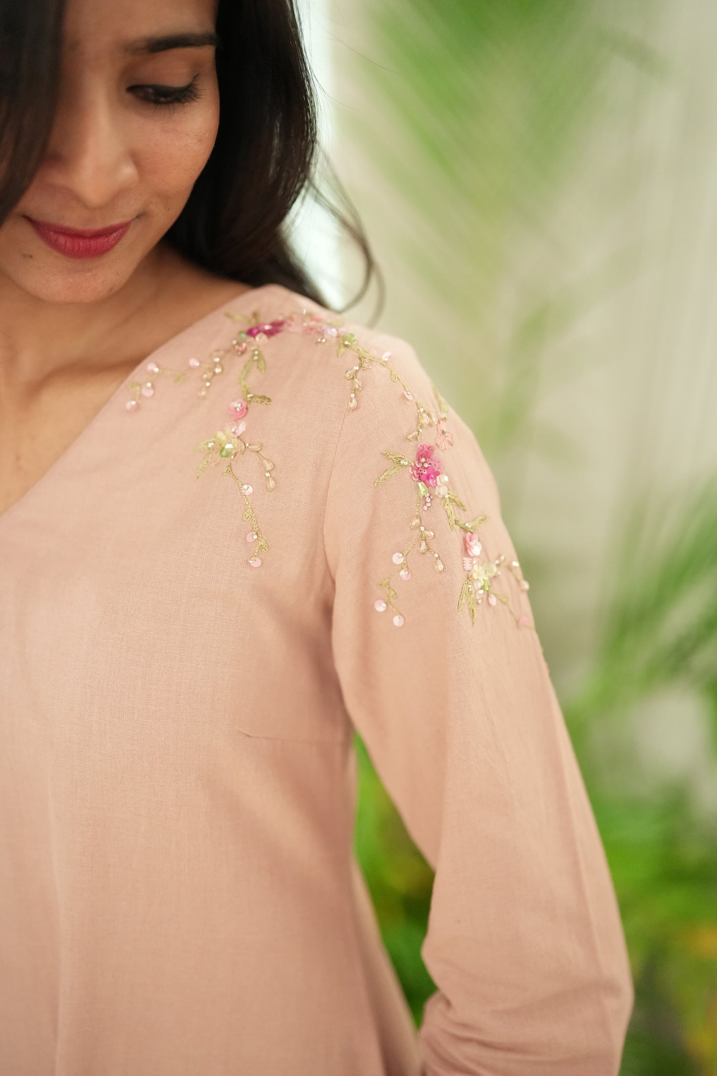 Blush Handloom Frock