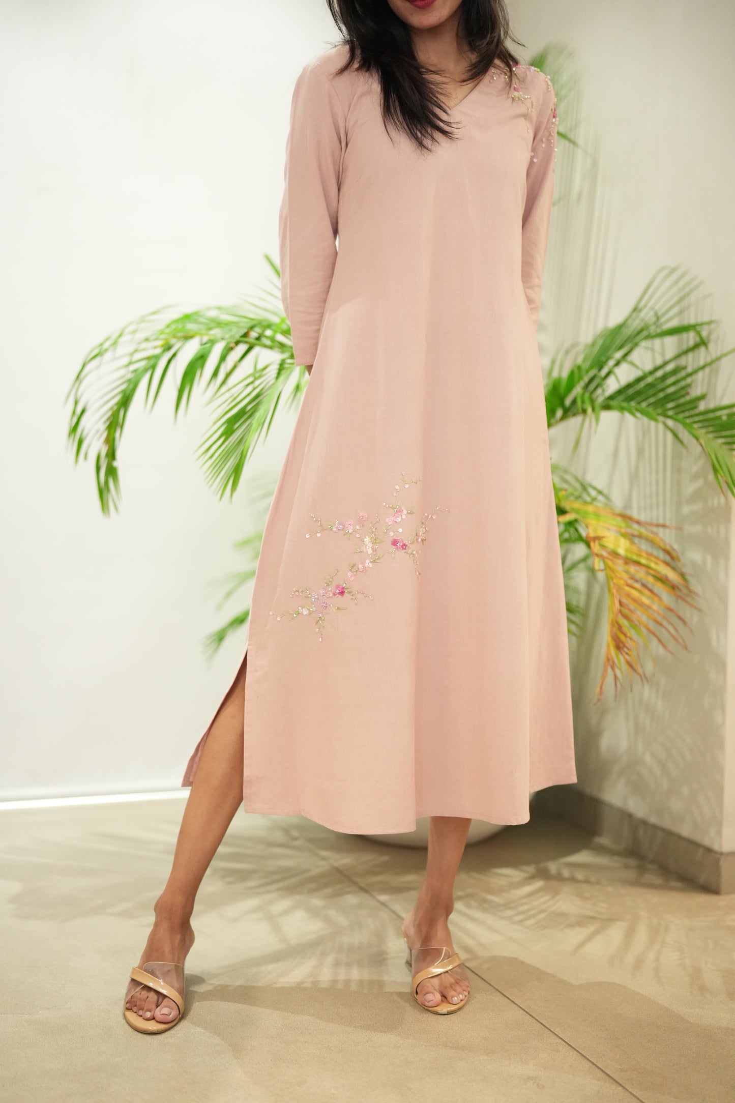 Blush Handloom Frock