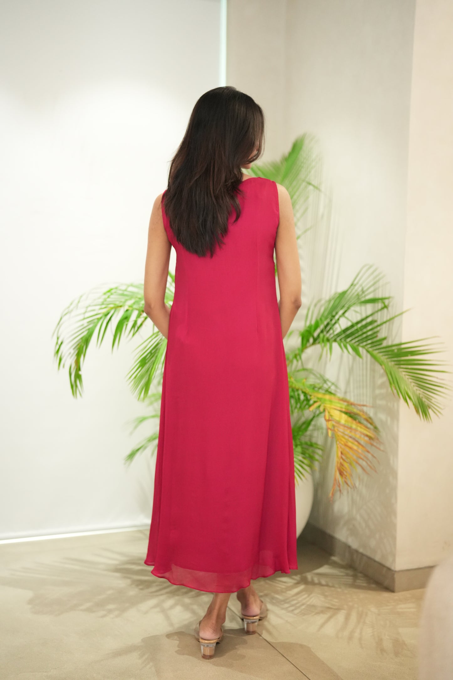 Raspberry Red Frock (sleeveless)