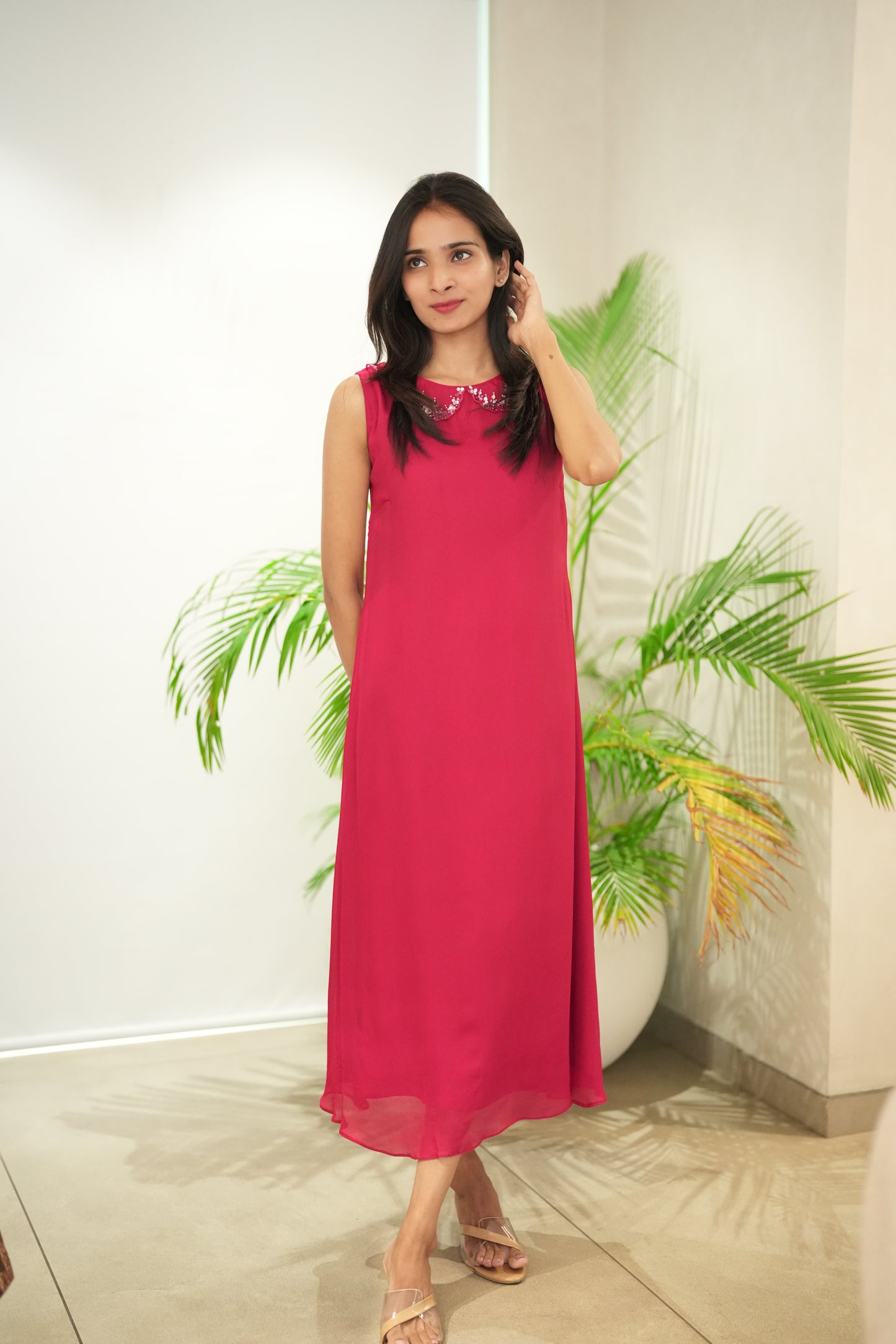Raspberry Red Frock (sleeveless)