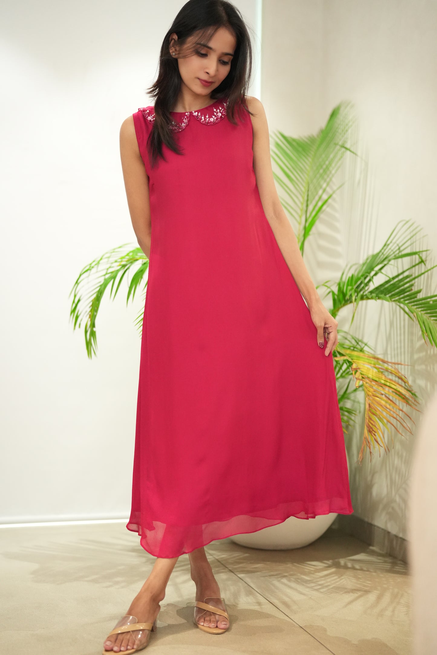 Raspberry Red Frock (sleeveless)