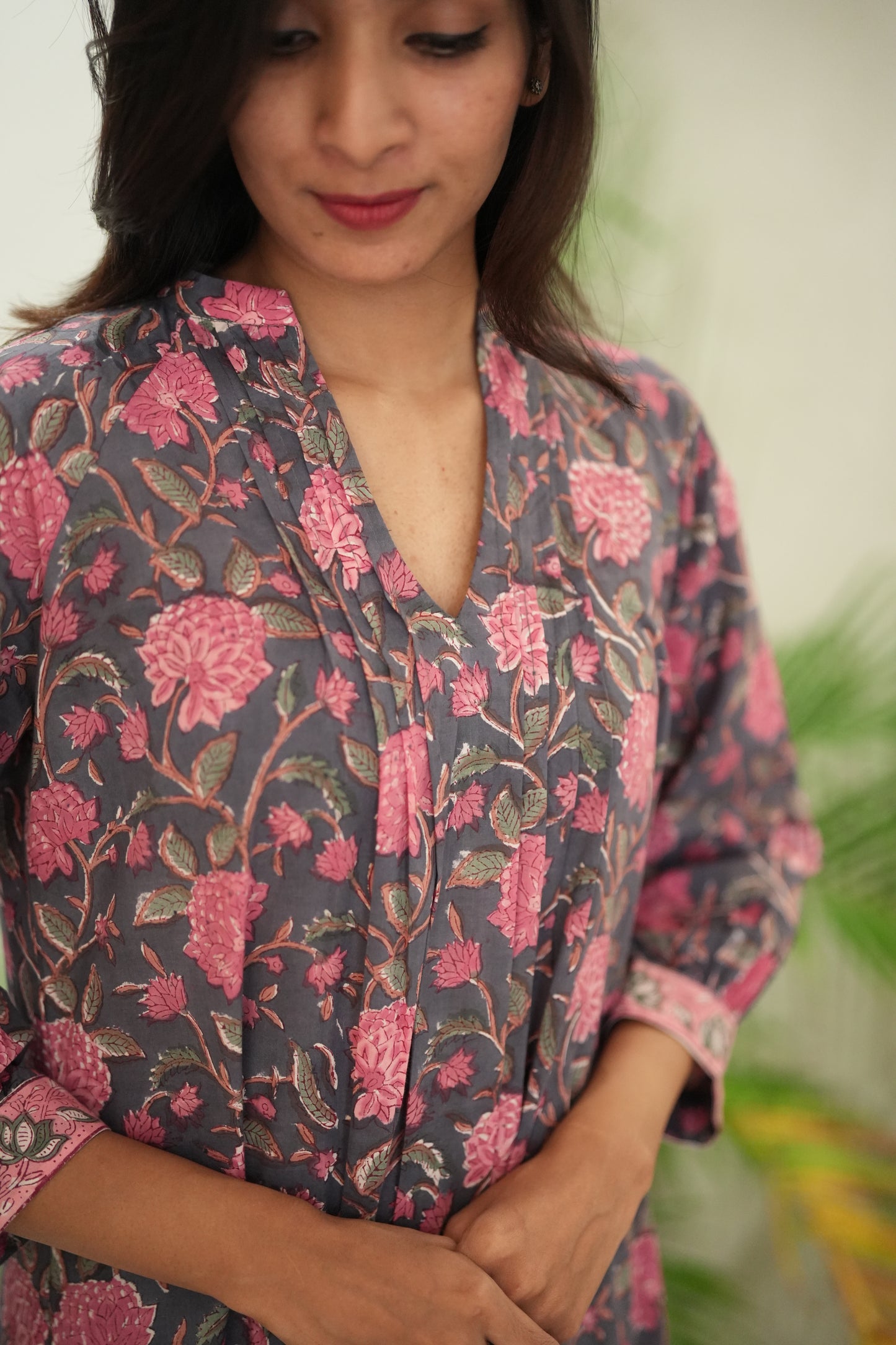 Blue Floral Cotton Frock