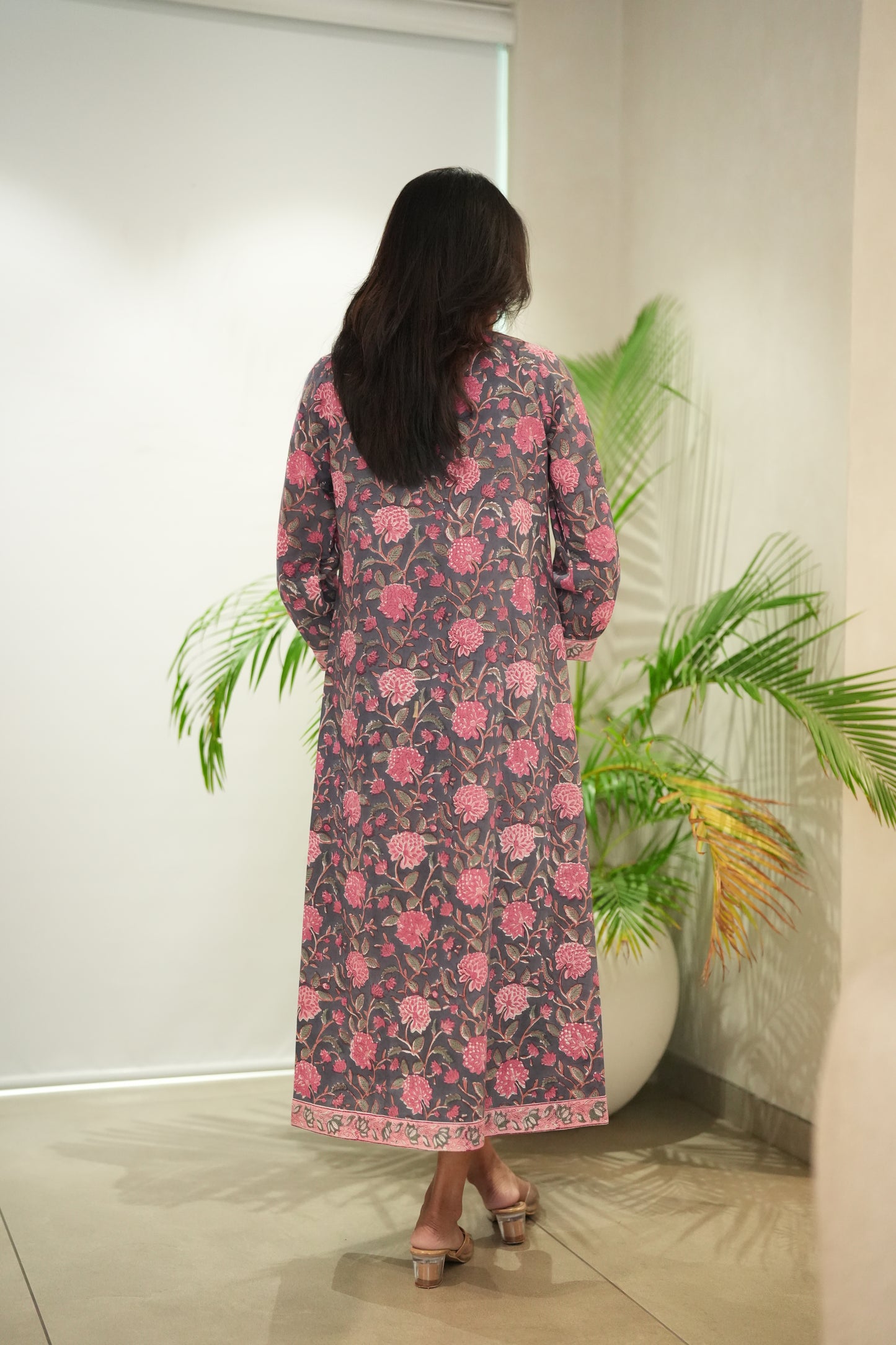 Blue Floral Cotton Frock