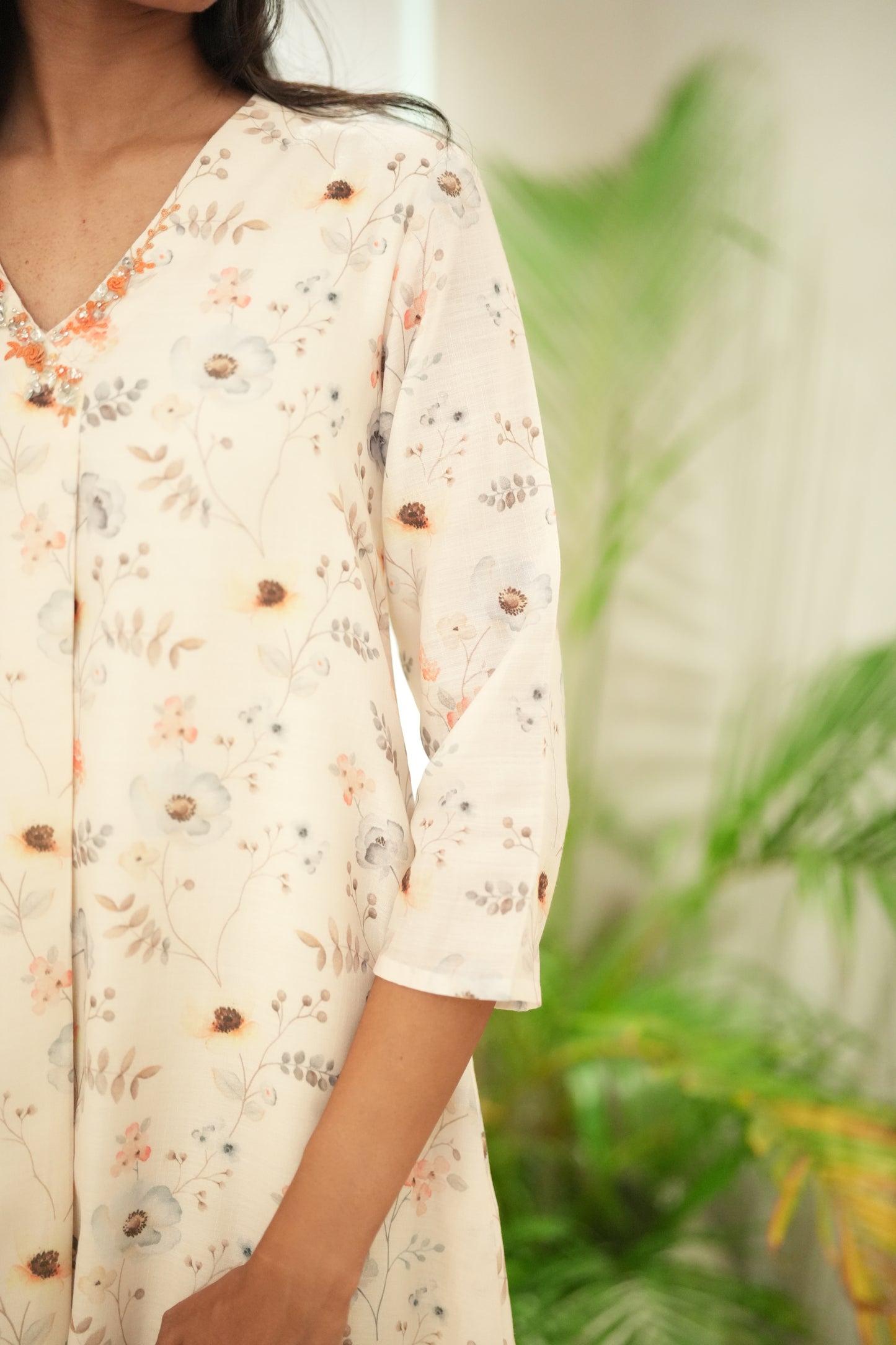 Linen Printed Frock
