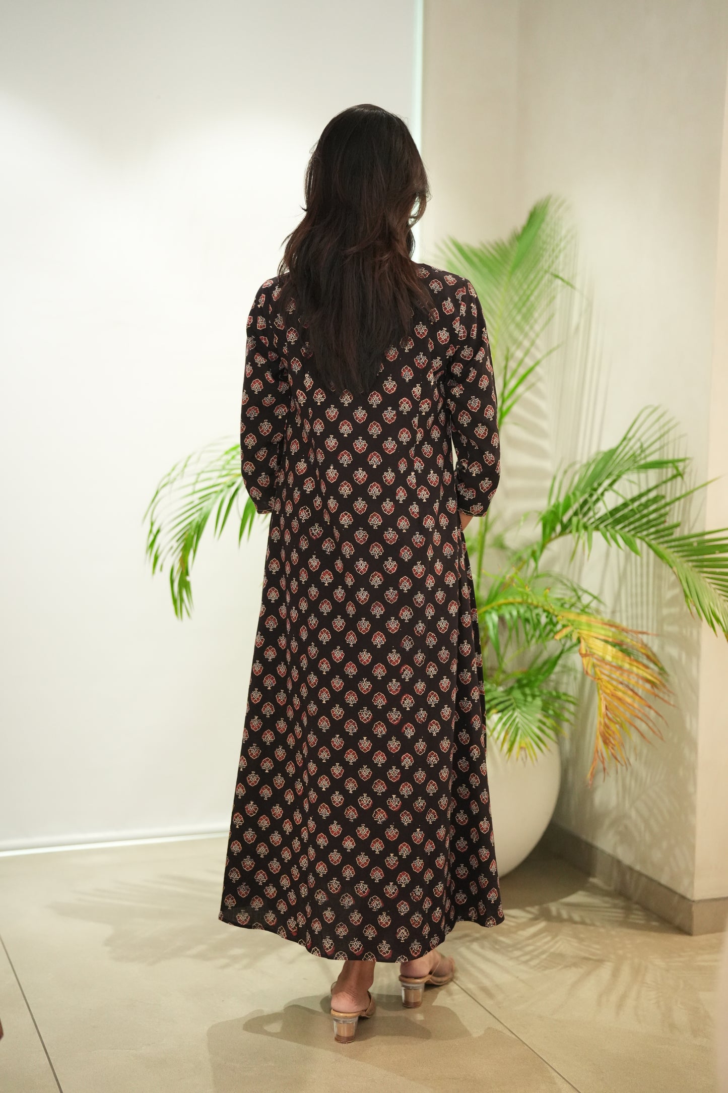 Black Ajrakh Frock