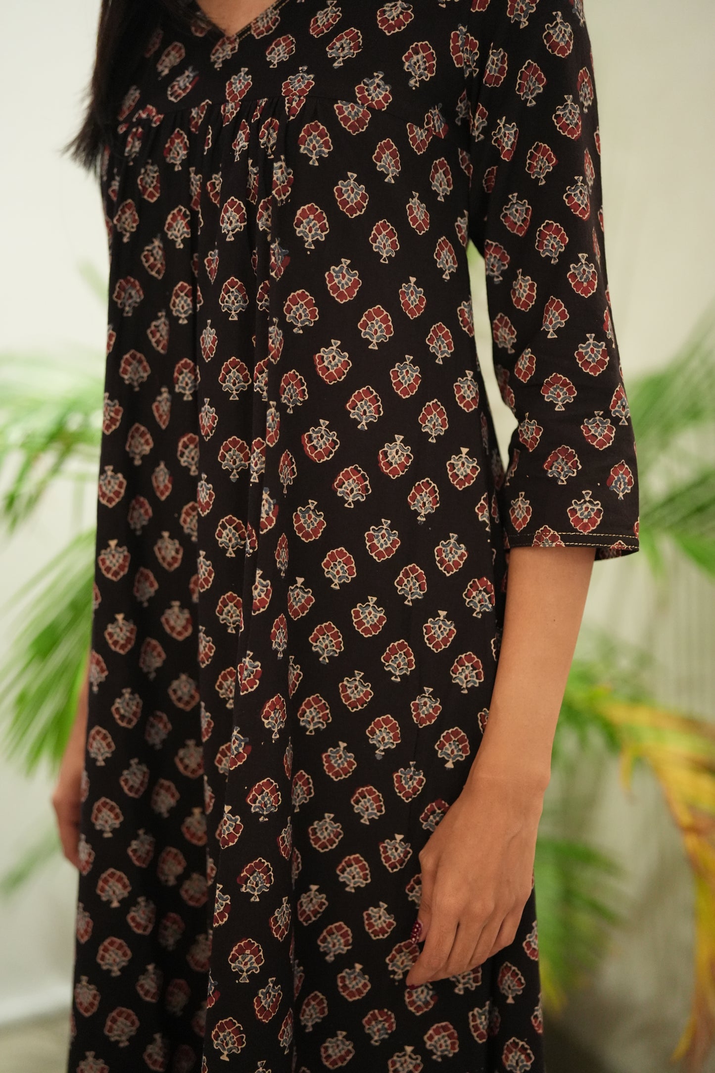 Black Ajrakh Frock