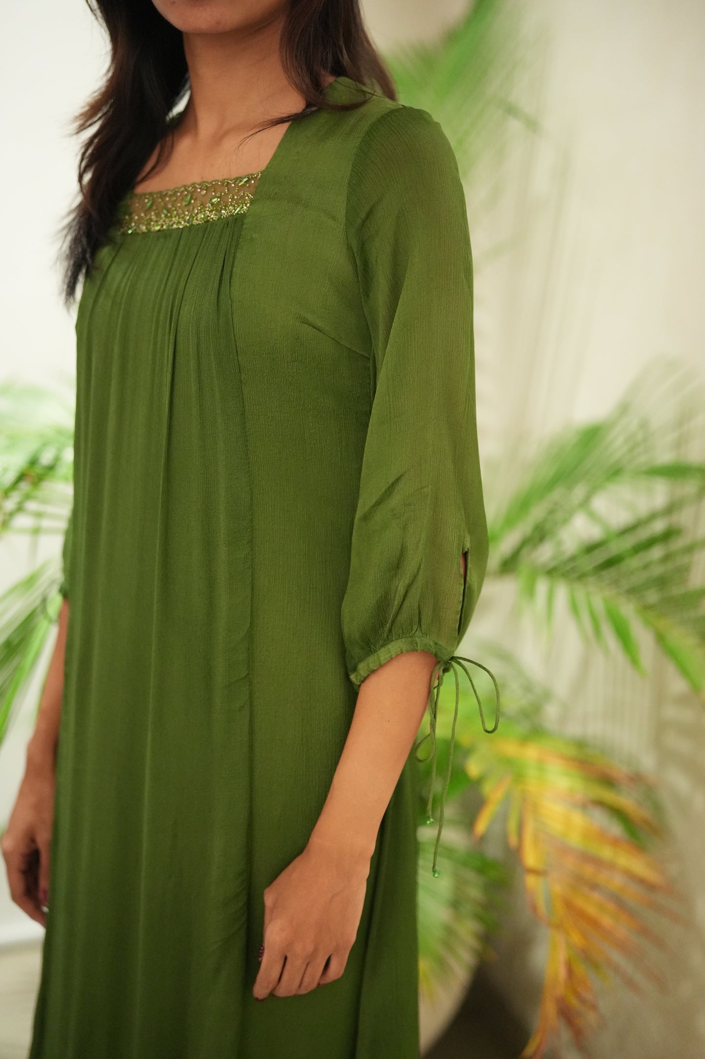 Green Chinnon Frock