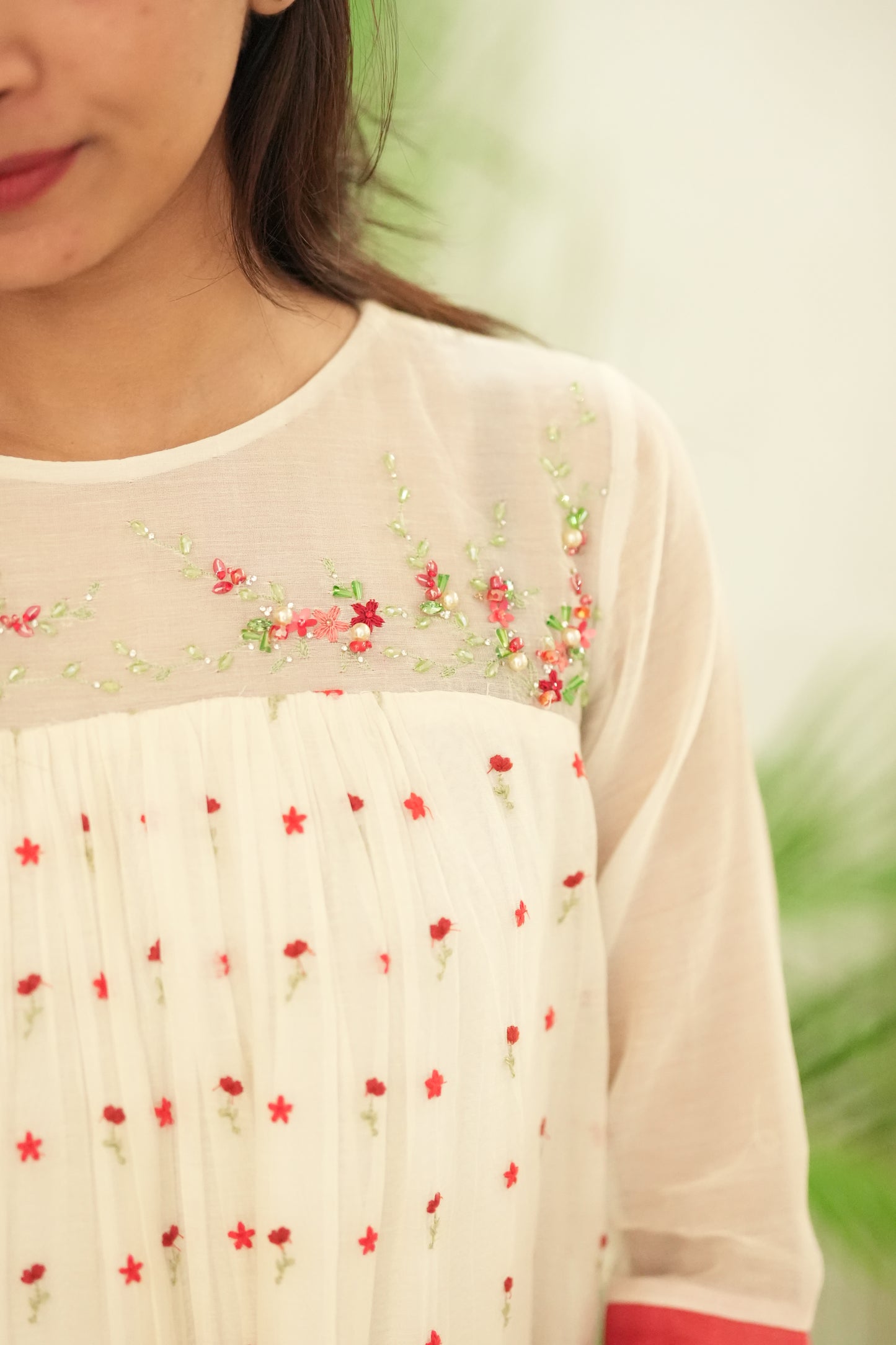 Ivory Chanderi Frock