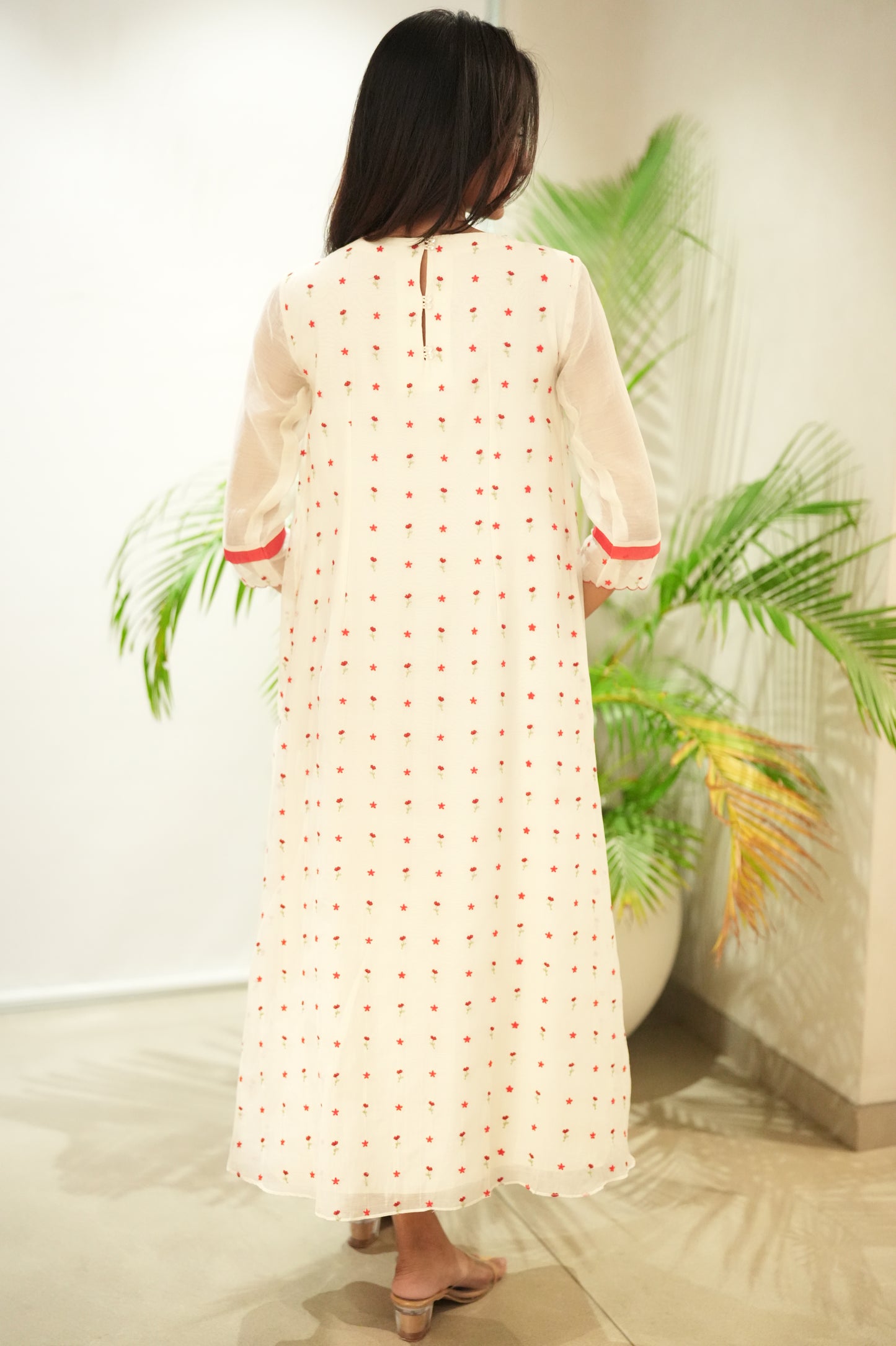 Ivory Chanderi Frock