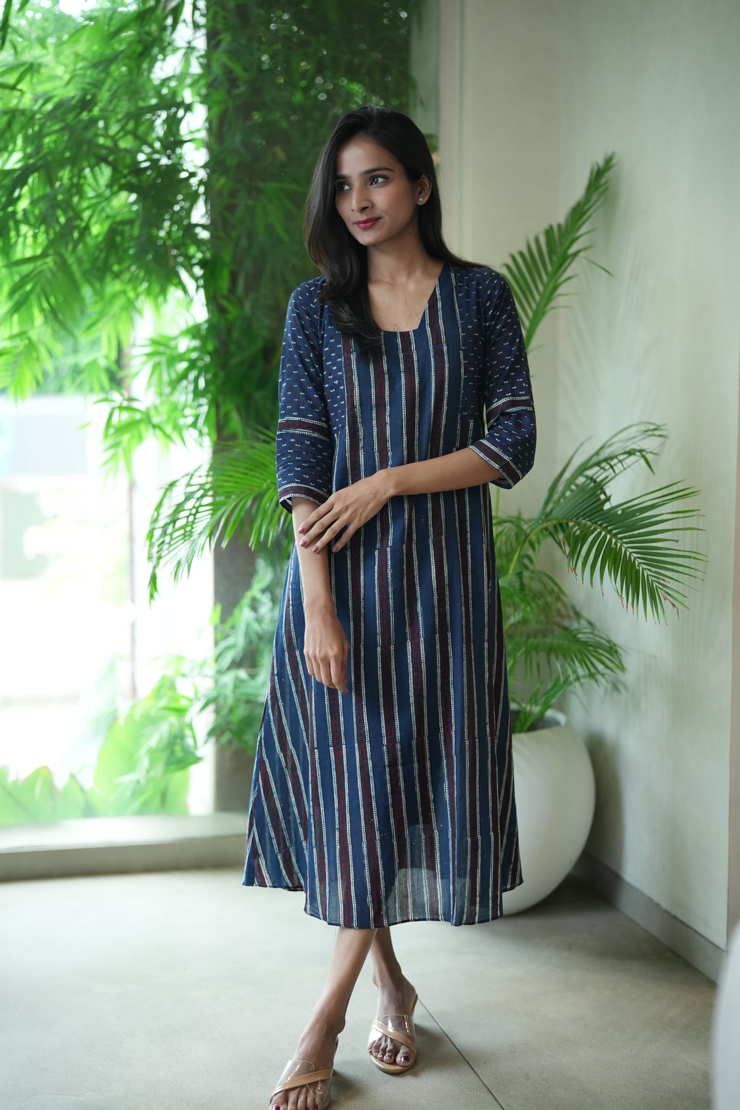 Ajrakh Mul Cotton Kurta