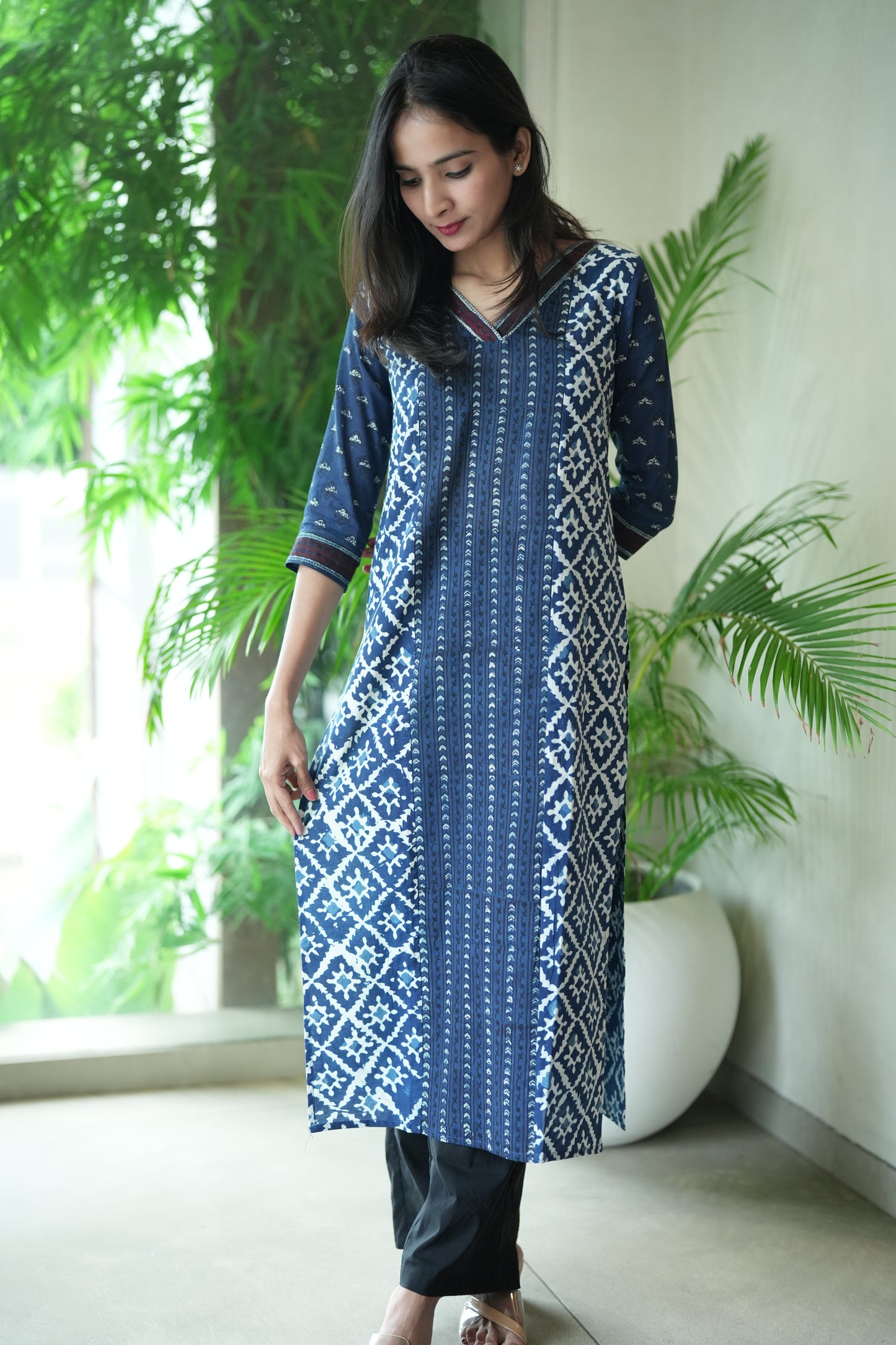 Blue Cotton Kurta