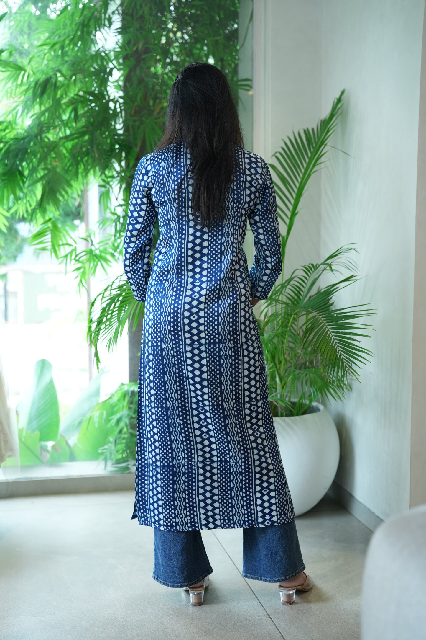 Kantha accent kurta