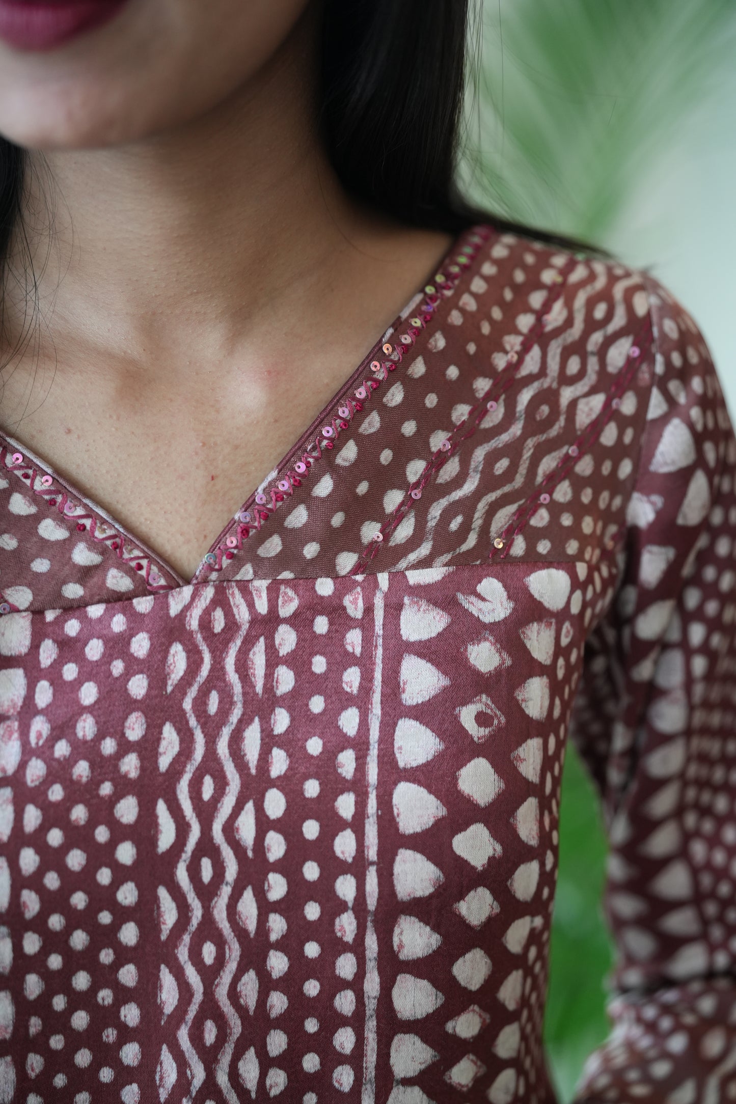 Sequin accent kurta