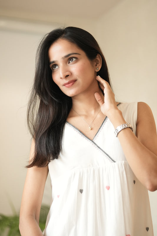 Offwhite Handloom Frock