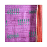 Paris Purple Printed Tusser Silk Un-stitched Salvar Set With Bottom And Duppatta